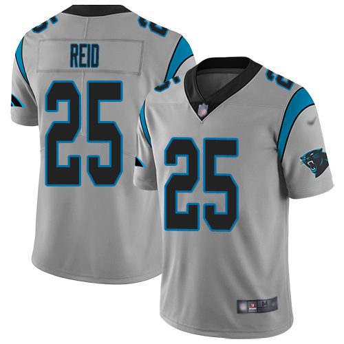 Carolina Panthers Limited Silver Youth Eric Reid Jersey NFL Football #25 Inverted Legend->youth nfl jersey->Youth Jersey